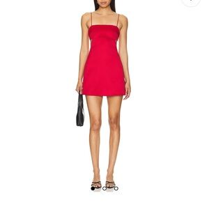 More To Come Tanya Red Cut Out Mini Dress Revolve NWT